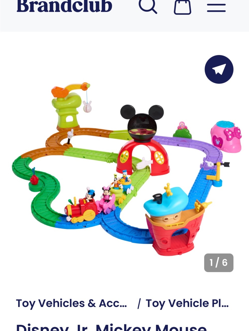 Disney Multi-Color Mickey Mouse Train & Track Playset